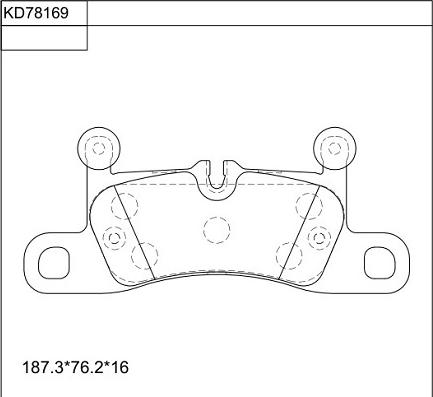 Asimco KD78169 - Тормозные колодки, дисковые, комплект autospares.lv