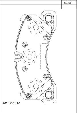 Asimco KD7398 - Тормозные колодки, дисковые, комплект autospares.lv