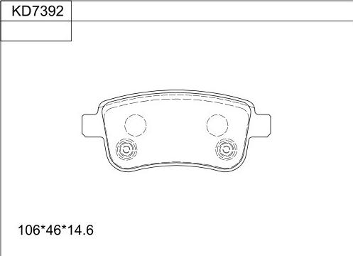 Asimco KD7392 - Тормозные колодки, дисковые, комплект autospares.lv