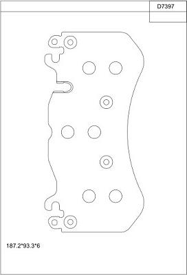 Asimco KD7397 - Тормозные колодки, дисковые, комплект autospares.lv