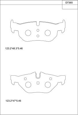 Asimco KD7365 - Тормозные колодки, дисковые, комплект autospares.lv