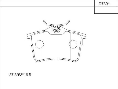 Asimco KD7304 - Тормозные колодки, дисковые, комплект autospares.lv