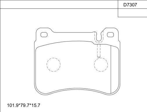 Asimco KD7307 - Тормозные колодки, дисковые, комплект autospares.lv