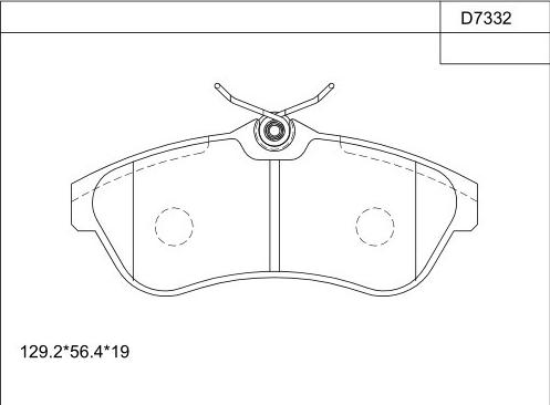 Asimco KD7332 - Тормозные колодки, дисковые, комплект autospares.lv