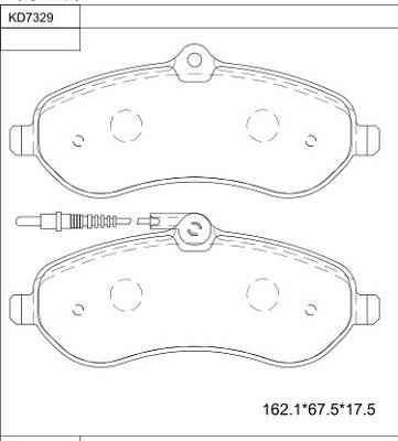 Asimco KD7329 - Тормозные колодки, дисковые, комплект autospares.lv