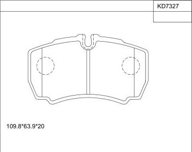 Asimco KD7327 - Тормозные колодки, дисковые, комплект autospares.lv