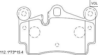 Asimco KD7794 - Тормозные колодки, дисковые, комплект autospares.lv