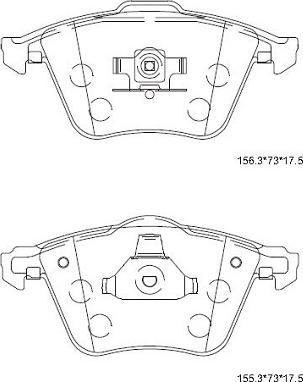 Asimco KD7798H - Тормозные колодки, дисковые, комплект autospares.lv