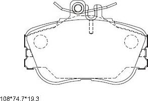 Asimco KD7749 - Тормозные колодки, дисковые, комплект autospares.lv