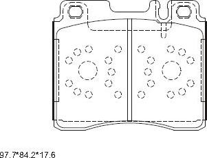 Asimco KD7745 - Тормозные колодки, дисковые, комплект autospares.lv