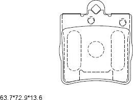 Asimco KD7740 - Тормозные колодки, дисковые, комплект autospares.lv