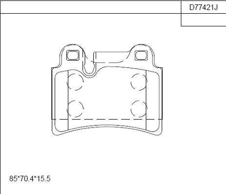 Asimco KD77421 - Тормозные колодки, дисковые, комплект autospares.lv