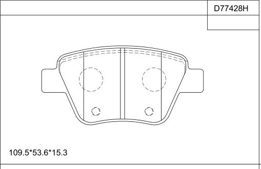 Asimco KD77428H - Тормозные колодки, дисковые, комплект autospares.lv