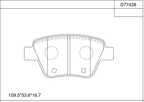 Asimco KD77428 - Тормозные колодки, дисковые, комплект autospares.lv