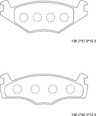 Asimco KD7756 - Тормозные колодки, дисковые, комплект autospares.lv