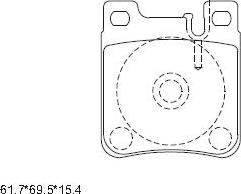 Asimco KD7750 - Тормозные колодки, дисковые, комплект autospares.lv