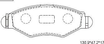 Asimco KD7751 - Тормозные колодки, дисковые, комплект autospares.lv