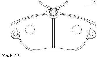 Asimco KD7758 - Тормозные колодки, дисковые, комплект autospares.lv