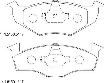 Asimco KD7753 - Тормозные колодки, дисковые, комплект autospares.lv