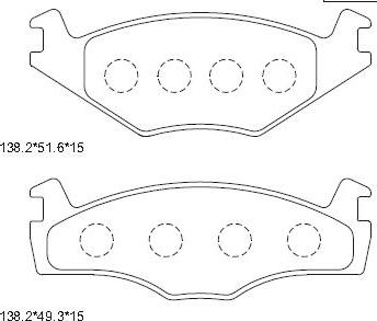 Asimco KD7757 - Тормозные колодки, дисковые, комплект autospares.lv