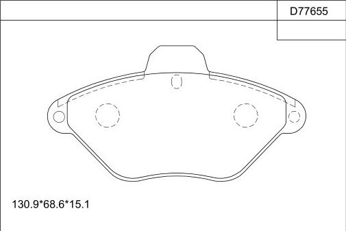 Asimco KD77655 - Тормозные колодки, дисковые, комплект autospares.lv