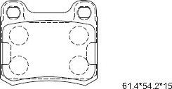 Asimco KD7760F - Тормозные колодки, дисковые, комплект autospares.lv