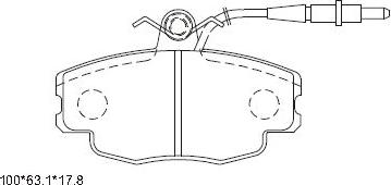 Asimco KD7767 - Тормозные колодки, дисковые, комплект autospares.lv