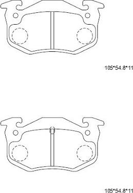 Asimco KD7719 - Тормозные колодки, дисковые, комплект autospares.lv