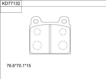 Asimco KD77132 - Тормозные колодки, дисковые, комплект autospares.lv