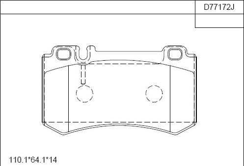 Asimco KD77172 - Тормозные колодки, дисковые, комплект autospares.lv