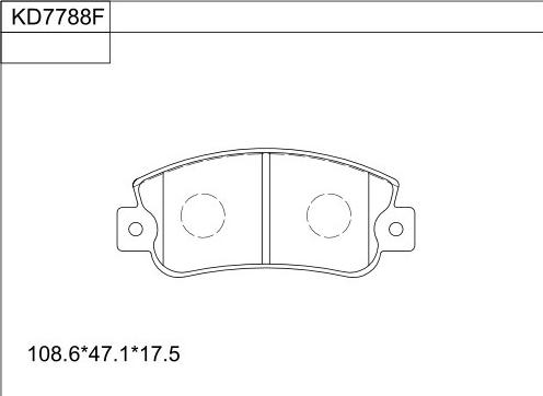 Asimco KD7788F - Тормозные колодки, дисковые, комплект autospares.lv