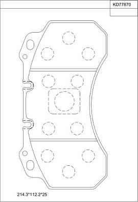 Asimco KD77870 - Тормозные колодки, дисковые, комплект autospares.lv