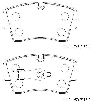 Asimco KD7730 - Тормозные колодки, дисковые, комплект autospares.lv