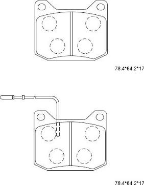 Asimco KD7737 - Тормозные колодки, дисковые, комплект autospares.lv