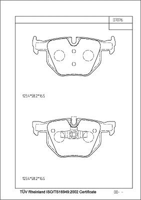 Asimco KD77219 - Тормозные колодки, дисковые, комплект autospares.lv