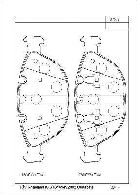 Asimco KD77216 - Тормозные колодки, дисковые, комплект autospares.lv