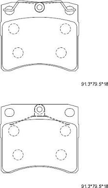 Asimco KD7723 - Тормозные колодки, дисковые, комплект autospares.lv