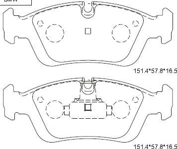 Asimco KD7774F - Тормозные колодки, дисковые, комплект autospares.lv