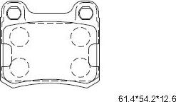 Asimco KD7770 - Тормозные колодки, дисковые, комплект autospares.lv