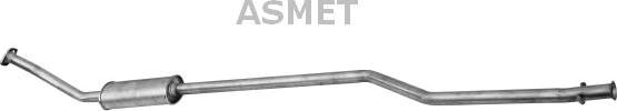 Asmet 09.046 - Средний глушитель выхлопных газов autospares.lv