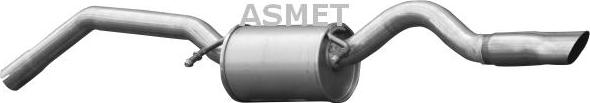 Asmet 01.058 - Глушитель выхлопных газов, конечный autospares.lv