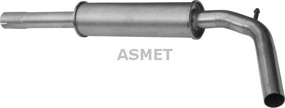 Asmet 03.094 - Средний глушитель выхлопных газов autospares.lv