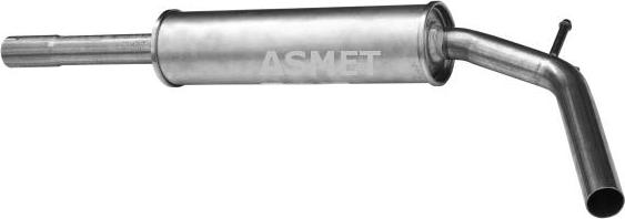 Asmet 03.050 - Средний глушитель выхлопных газов autospares.lv