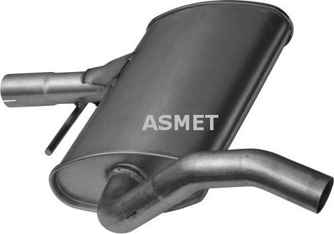 Asmet 03.037 - Средний глушитель выхлопных газов autospares.lv