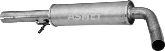 Asmet 03.076 - Средний глушитель выхлопных газов autospares.lv