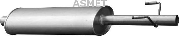 Asmet 02.044 - Средний глушитель выхлопных газов autospares.lv