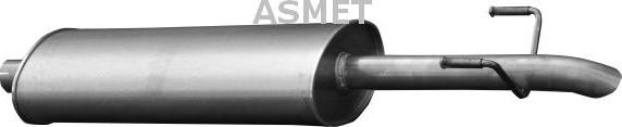 Asmet 02.043 - Глушитель выхлопных газов, конечный autospares.lv