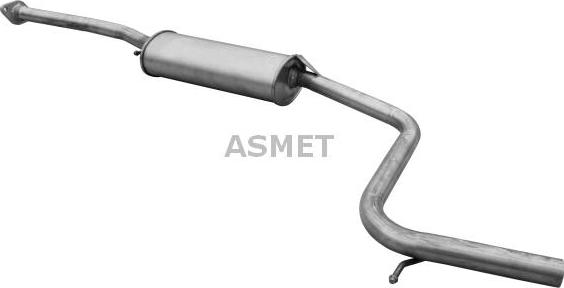 Asmet 07.091 - Средний глушитель выхлопных газов autospares.lv