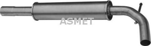 Asmet 19.028 - Средний глушитель выхлопных газов autospares.lv