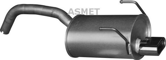 Asmet 16.091 - Глушитель выхлопных газов, конечный autospares.lv